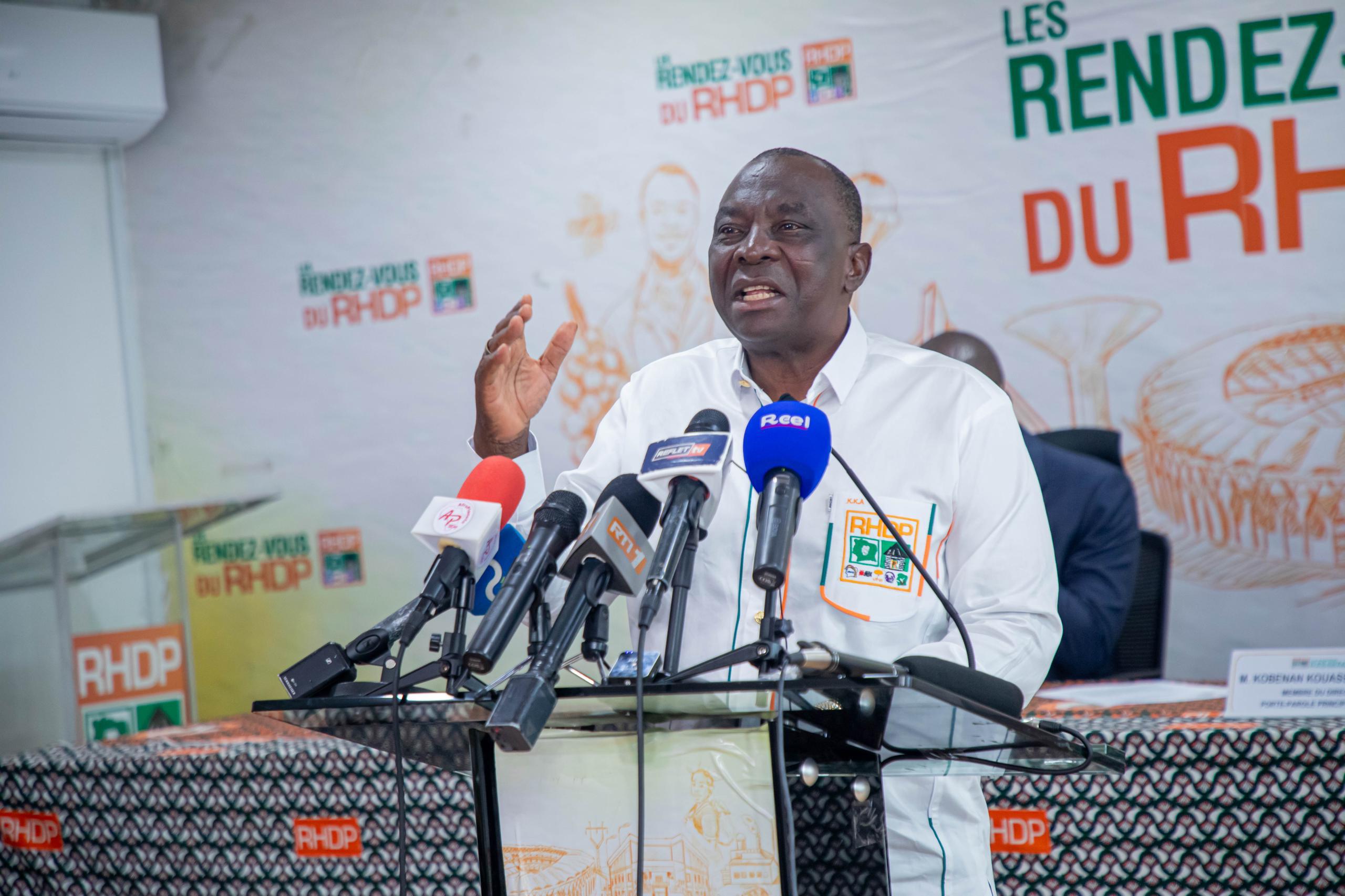 Le RHDP met en garde contre les manœuvres de l’opposition ivoirienne