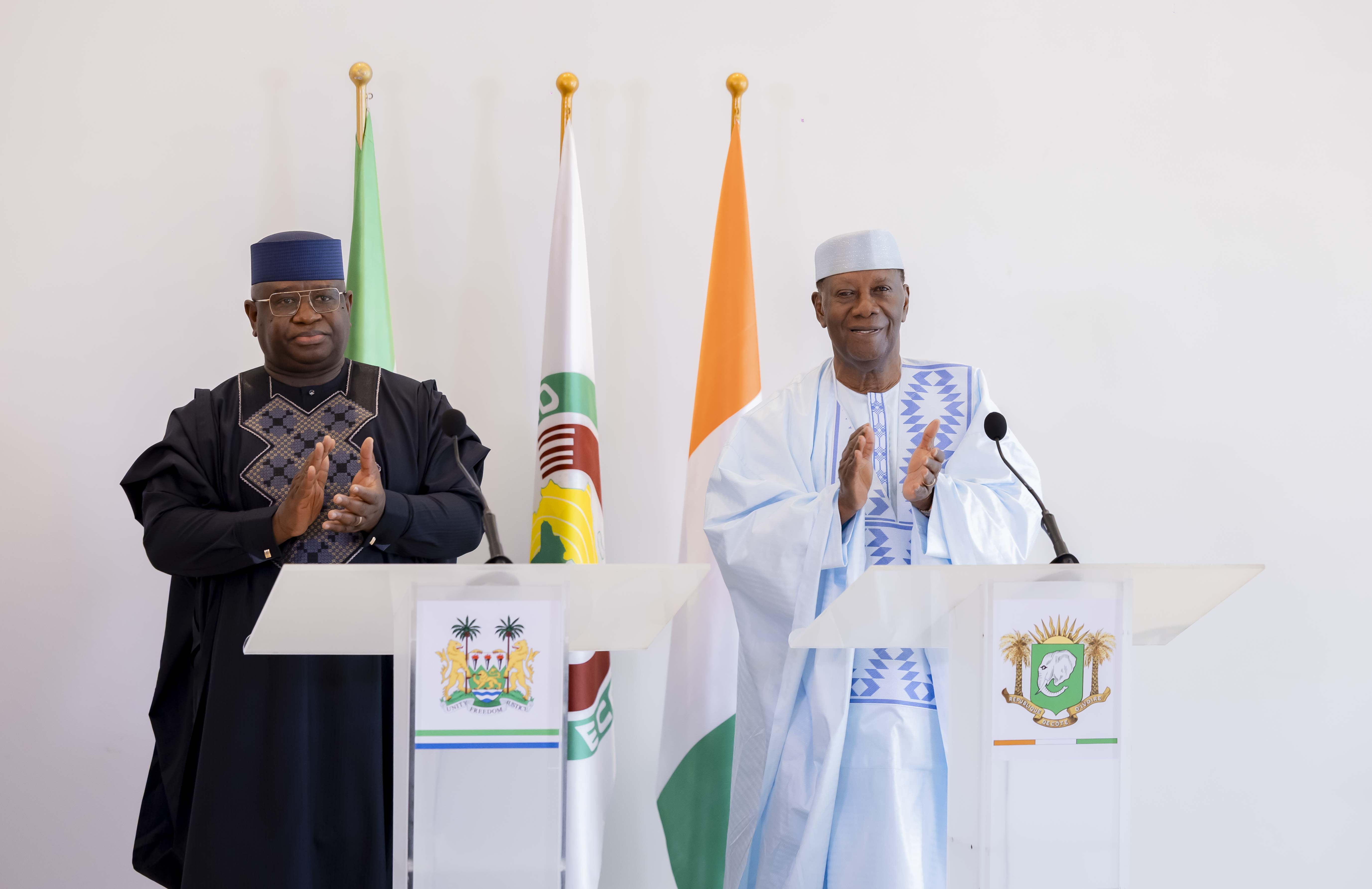 Ouattara et Maada Bio affichent leur volonté de préserver l’unité de la CEDEAO