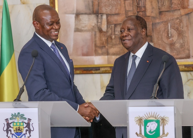 Oligui Nguema félicite Ouattara « réélu avec un score remarquable » à la présidence ivoirienne