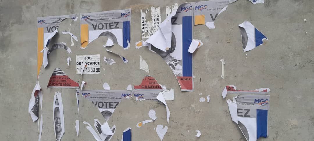 Présidentielle ivoirienne : une ONG dénonce la destruction des affiches de campagne