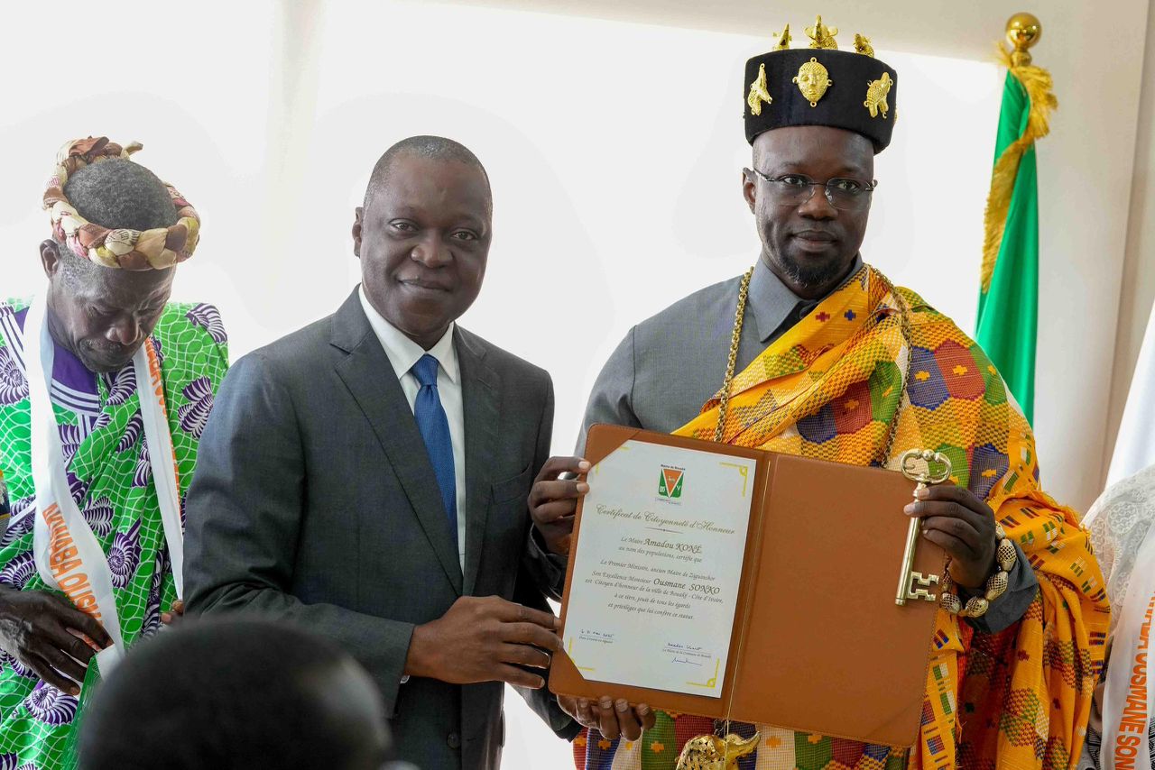 Ousmane Sonko élevé au rang de citoyen d’honneur de Bouaké, la deuxième ville ivoirienne